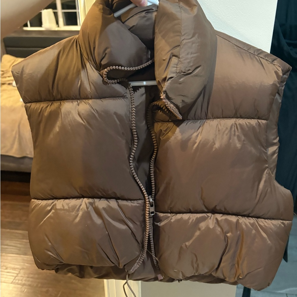 Puff vest brown